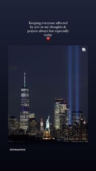 Alex Earle reflects on the 23rd anniversary of 9/11 (Screenshot via @alix_earle/IG)